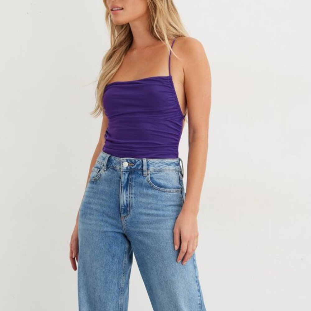 Dynamite Laney Ruched Bodysuit